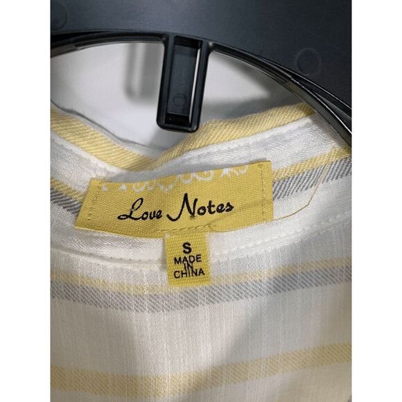 Love Notes Women’s Striped Button Down Long Sleeve Linen Shirt Multicolor Small - Picture 5 of 8